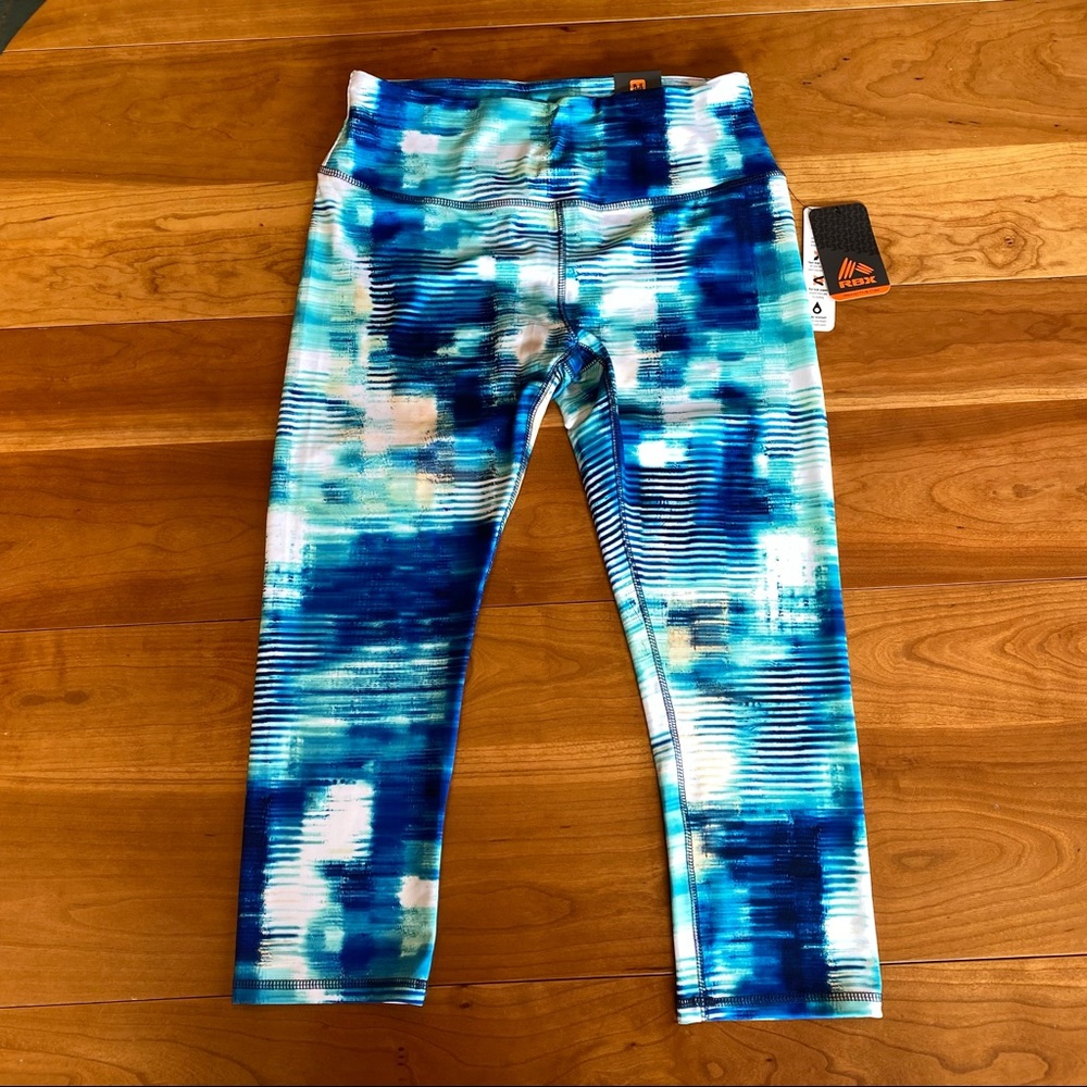 RBX Blue Patterned 3/4 Leggings